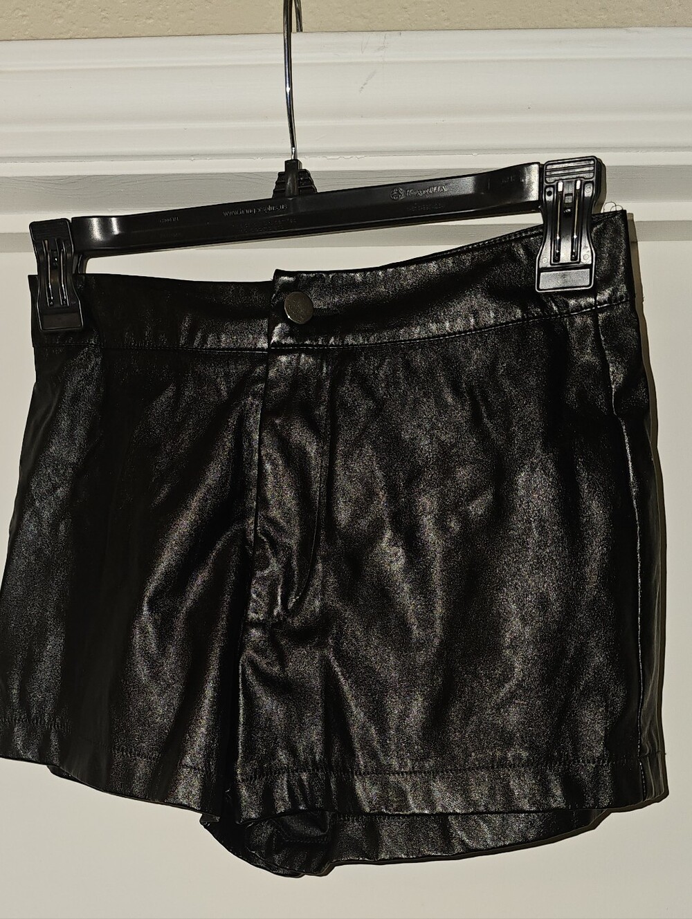 H&M Black Faux Leather Women's Shorts